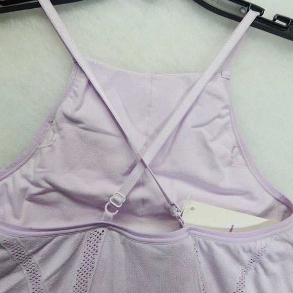 Athleta Active Tank Top Size M Purple Women's Cross Back Built In Bra - Picture 7 of 11